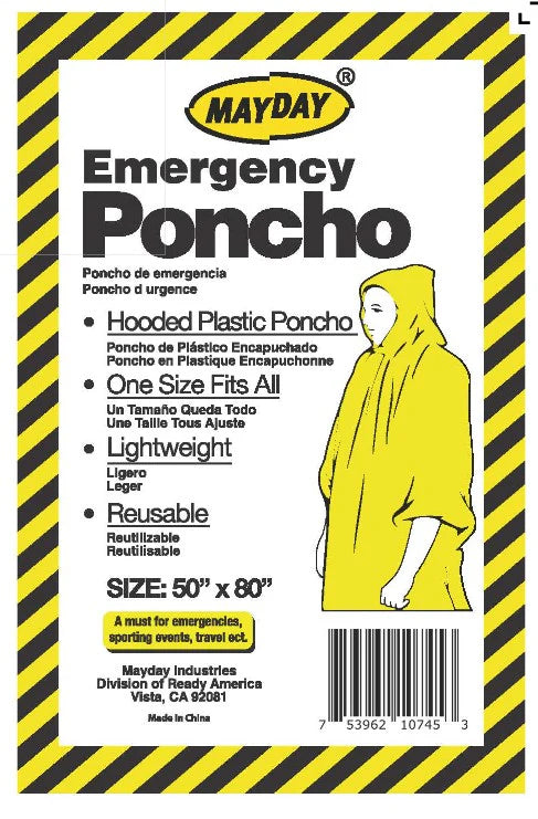 200 Count Disposable Adult Rain Ponchos