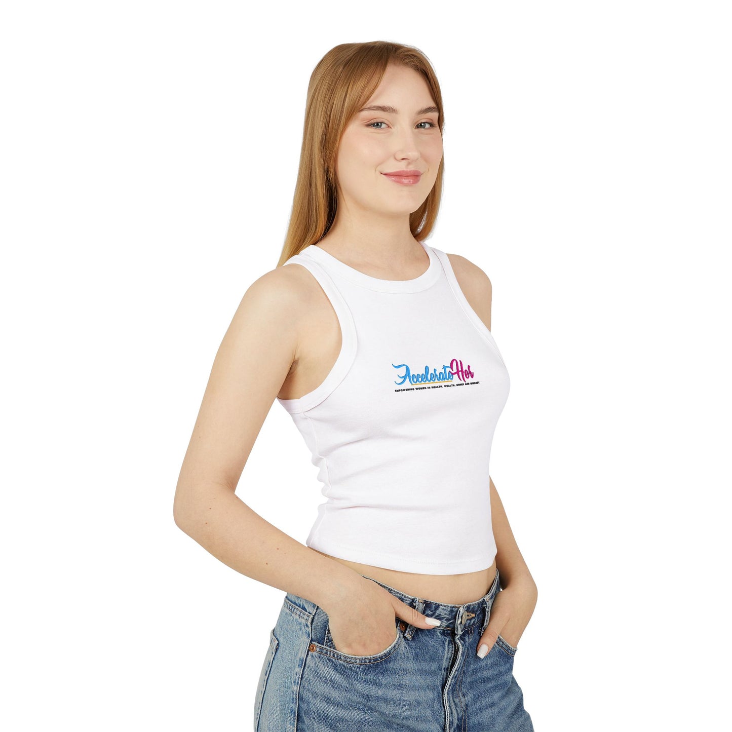 AccelerateHer Women's Micro Rib Racer Tank Top
