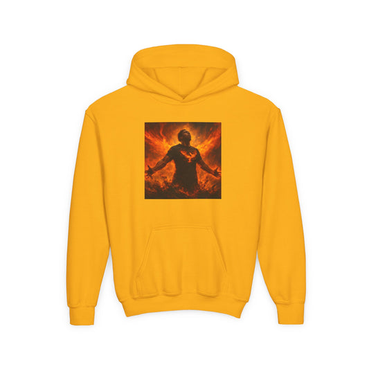 The Rise of the Phoenix Festival Youth Heavy Blend Hooded Sweatshirt