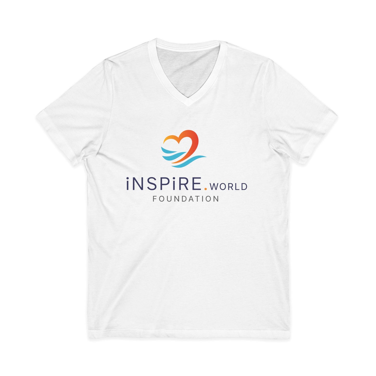 Inspire.World Foundation Unisex Jersey Short Sleeve V-Neck Tee