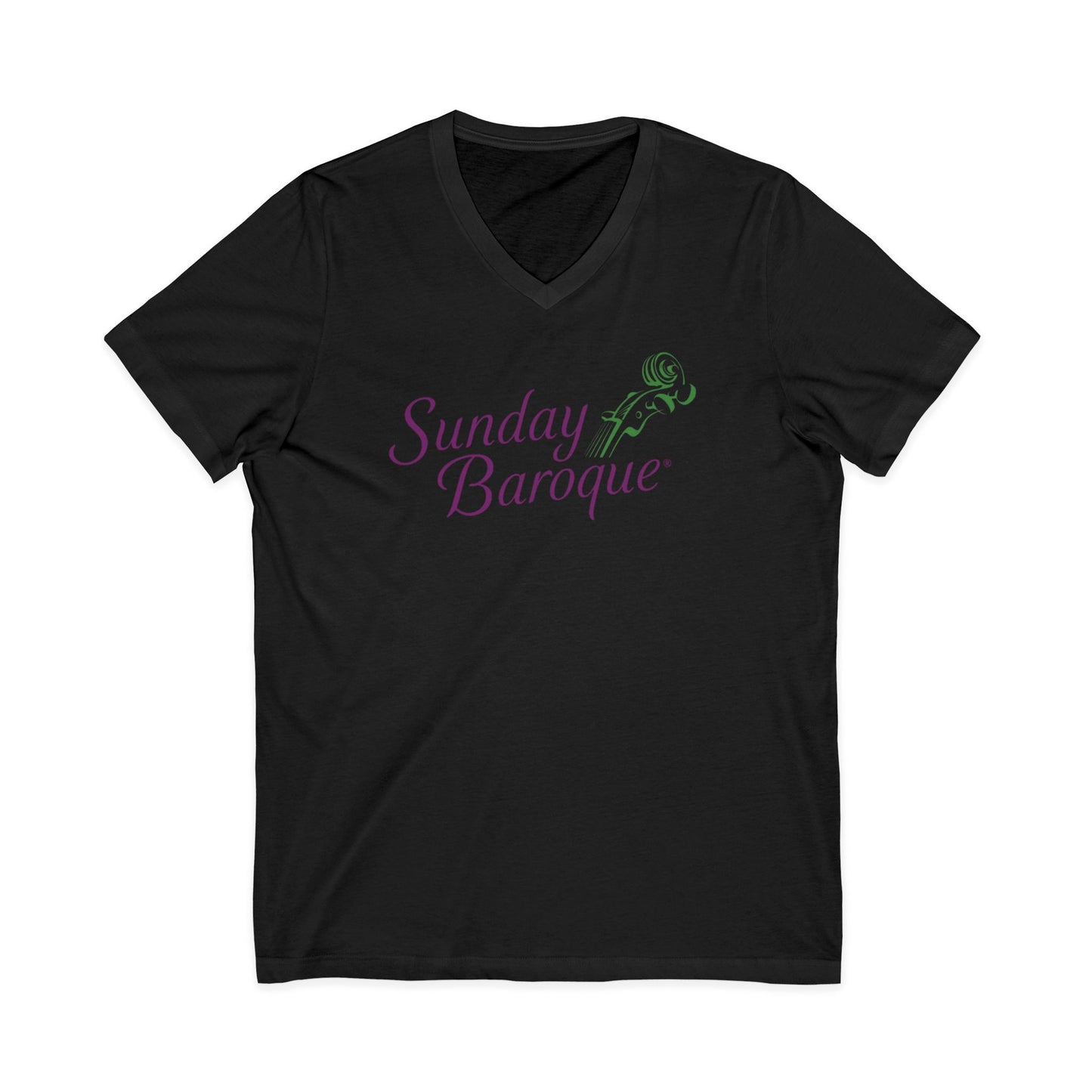 Sunday Baroque Unisex Jersey Short Sleeve V-Neck Tee