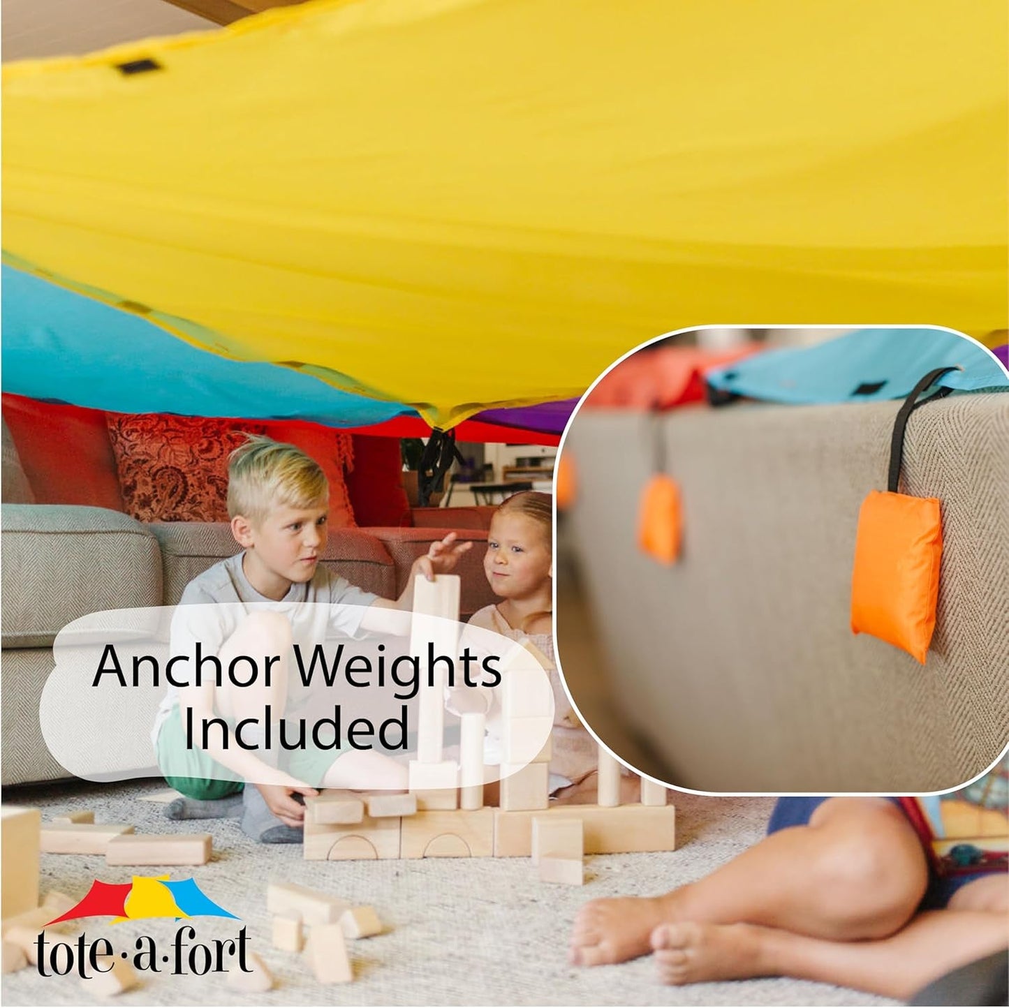 Colorful Portable Blanket Fort Construction Kit Kids