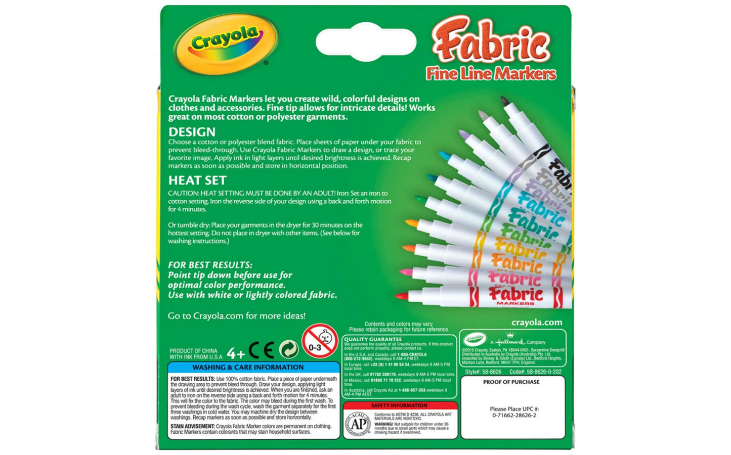 Crayola Fine Line Fabric Markers