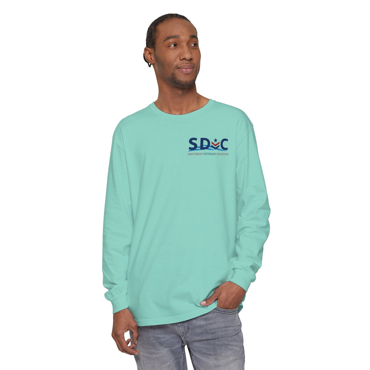 SDVC Unisex Garment-dyed Long Sleeve T-Shirt