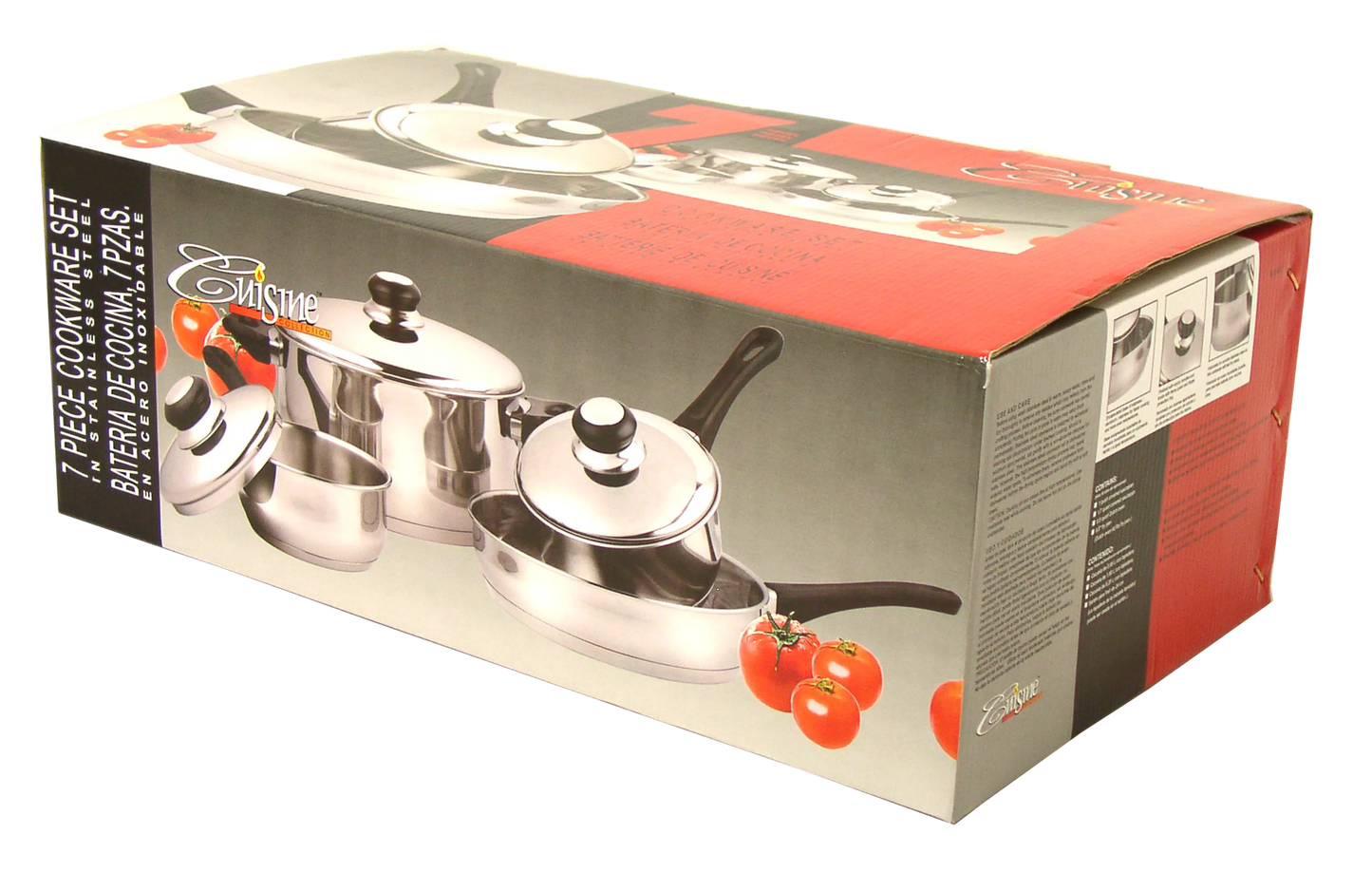 Cuisine 7pc Heavy Gauge Stainless Steel Cookware