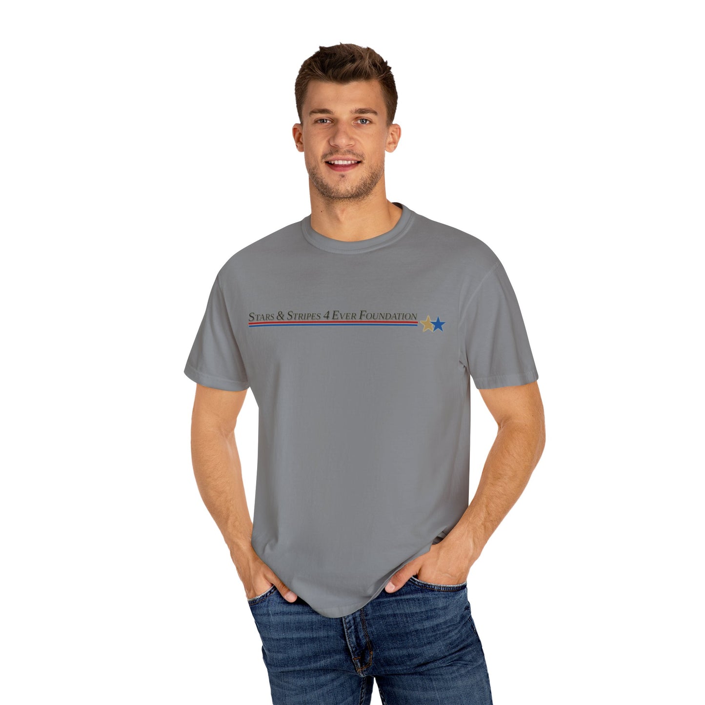 Stars Stripes 4 Ever Foundation Unisex Garment-Dyed T-shirt