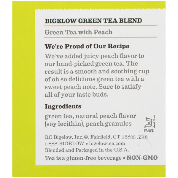 Bigelow Green Tea with Peach (6x20 EA)