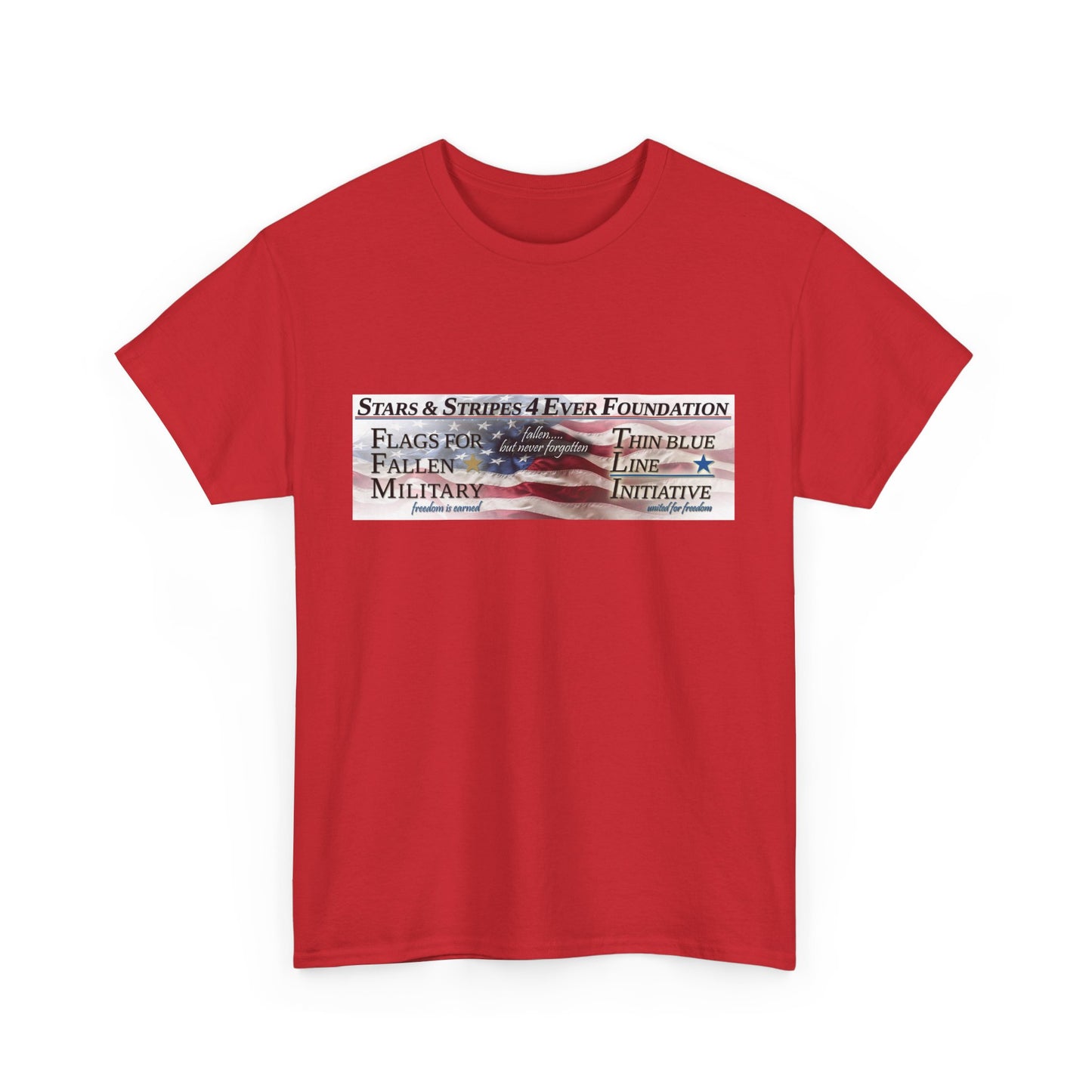 Stars Stripes 4 Ever Foundation Unisex Heavy Cotton Tee