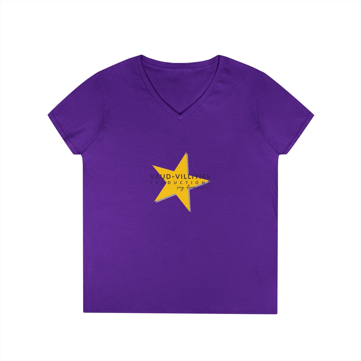 Vaud-Villities Productions Ladies' V-Neck T-Shirt