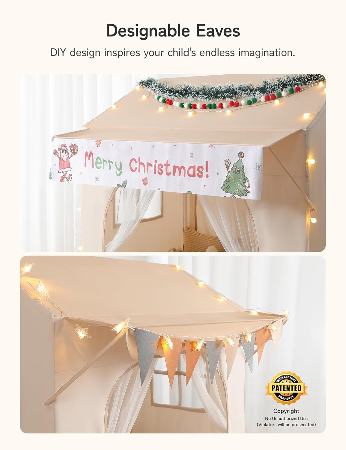 Kids Play Tent Multi functional Eave 51X35X47 Inches