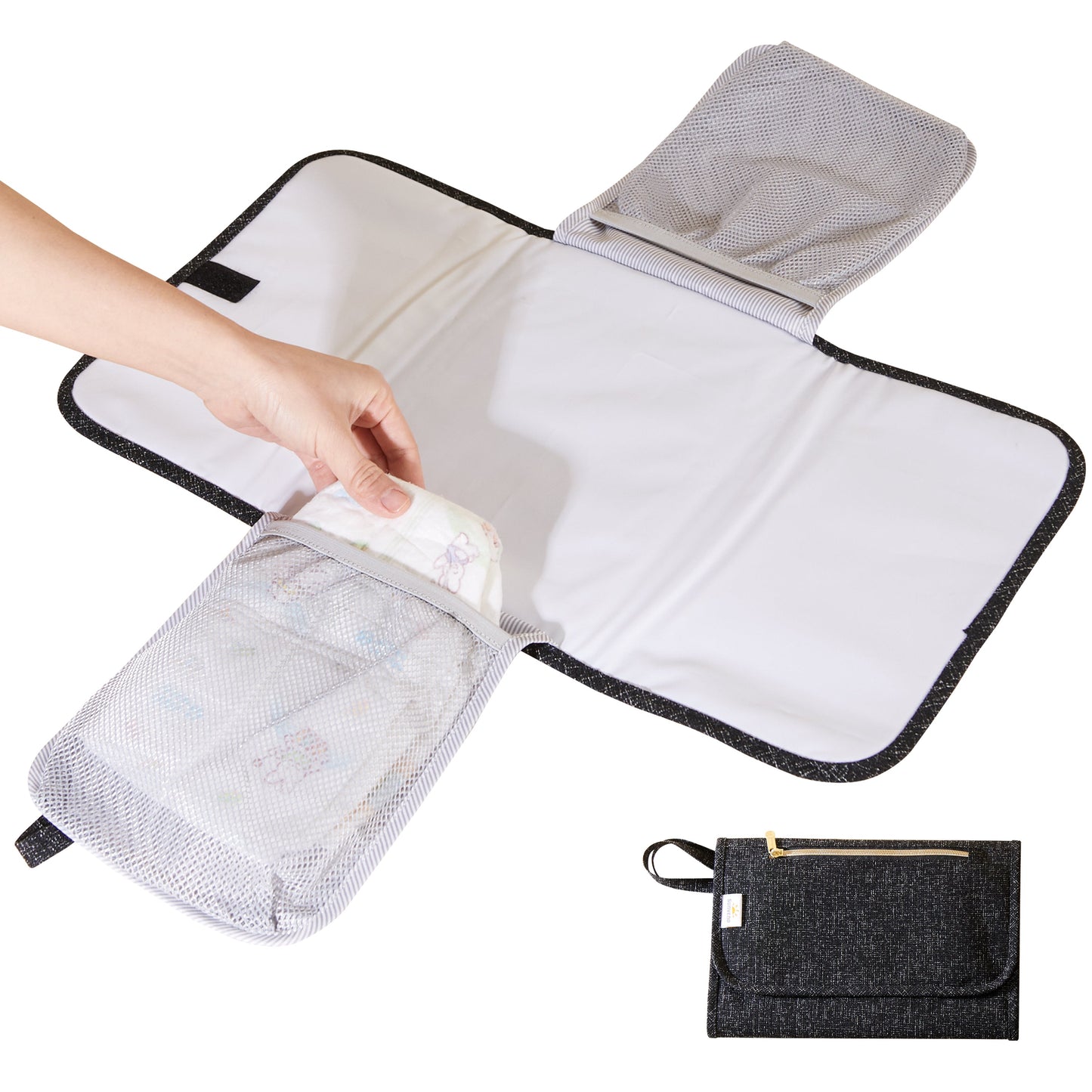 Convertible Tweed Diaper Backpack