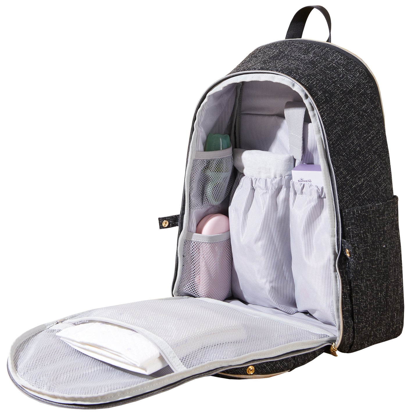 Convertible Tweed Diaper Backpack