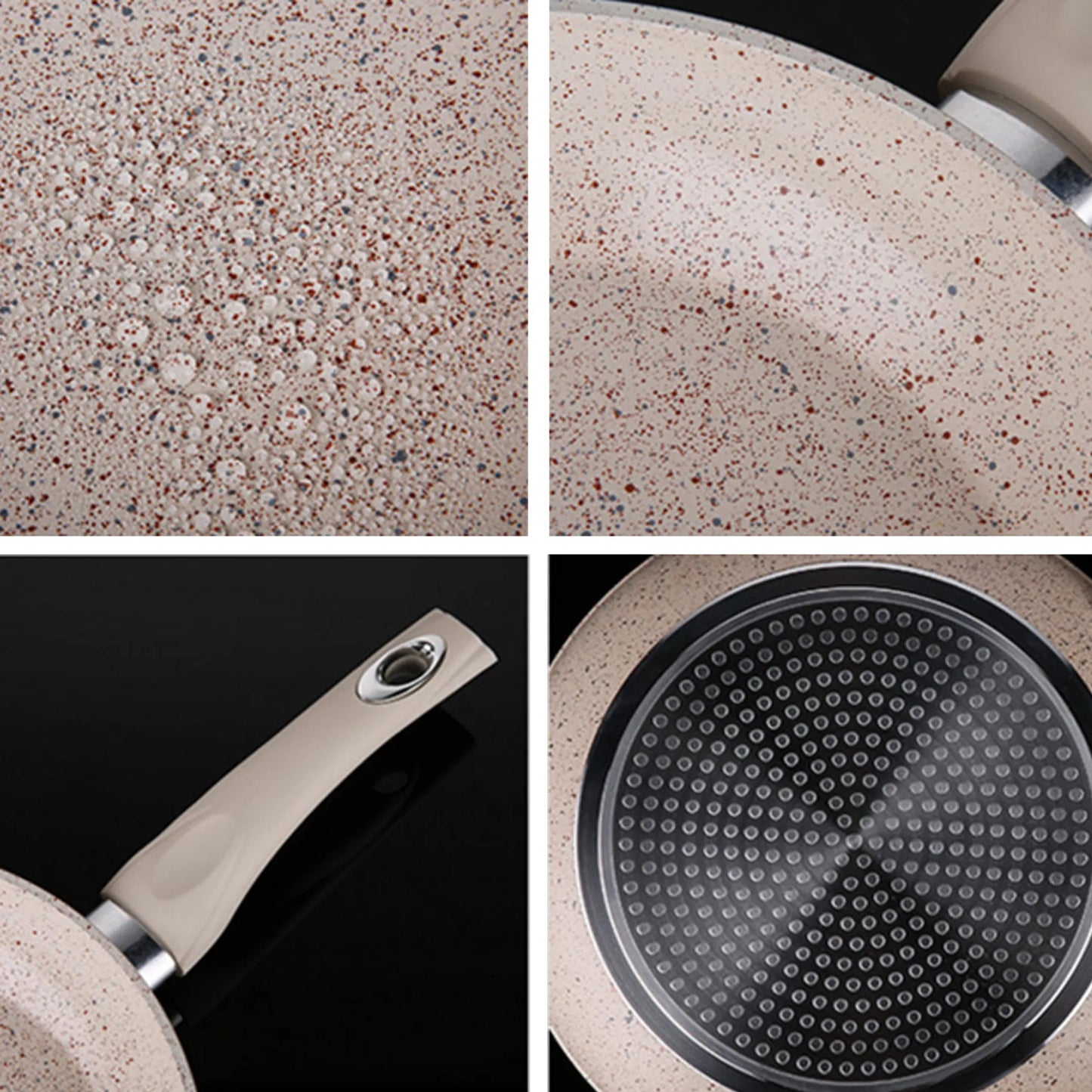 NonStick Fry Pan Marble Stone Ceramic Coated Skillet Pan , ,