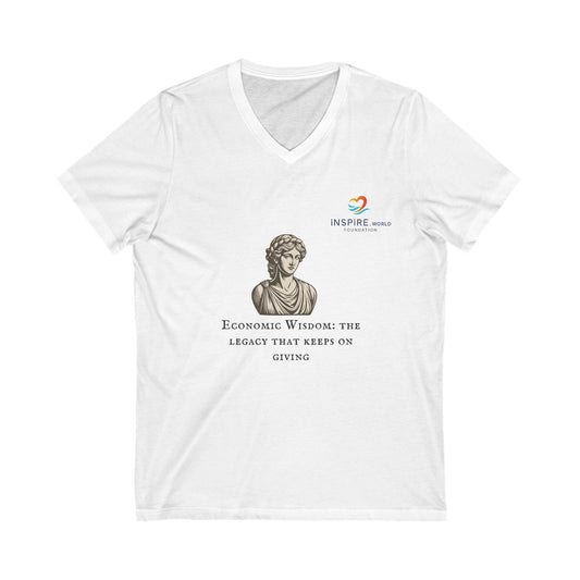 Econ-Wisdom Unisex Jersey Short Sleeve V-Neck Tee