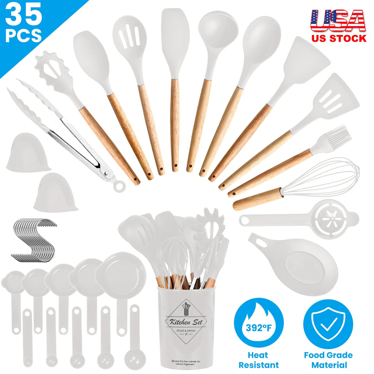 35Pcs Kitchen Cooking Utensils Set