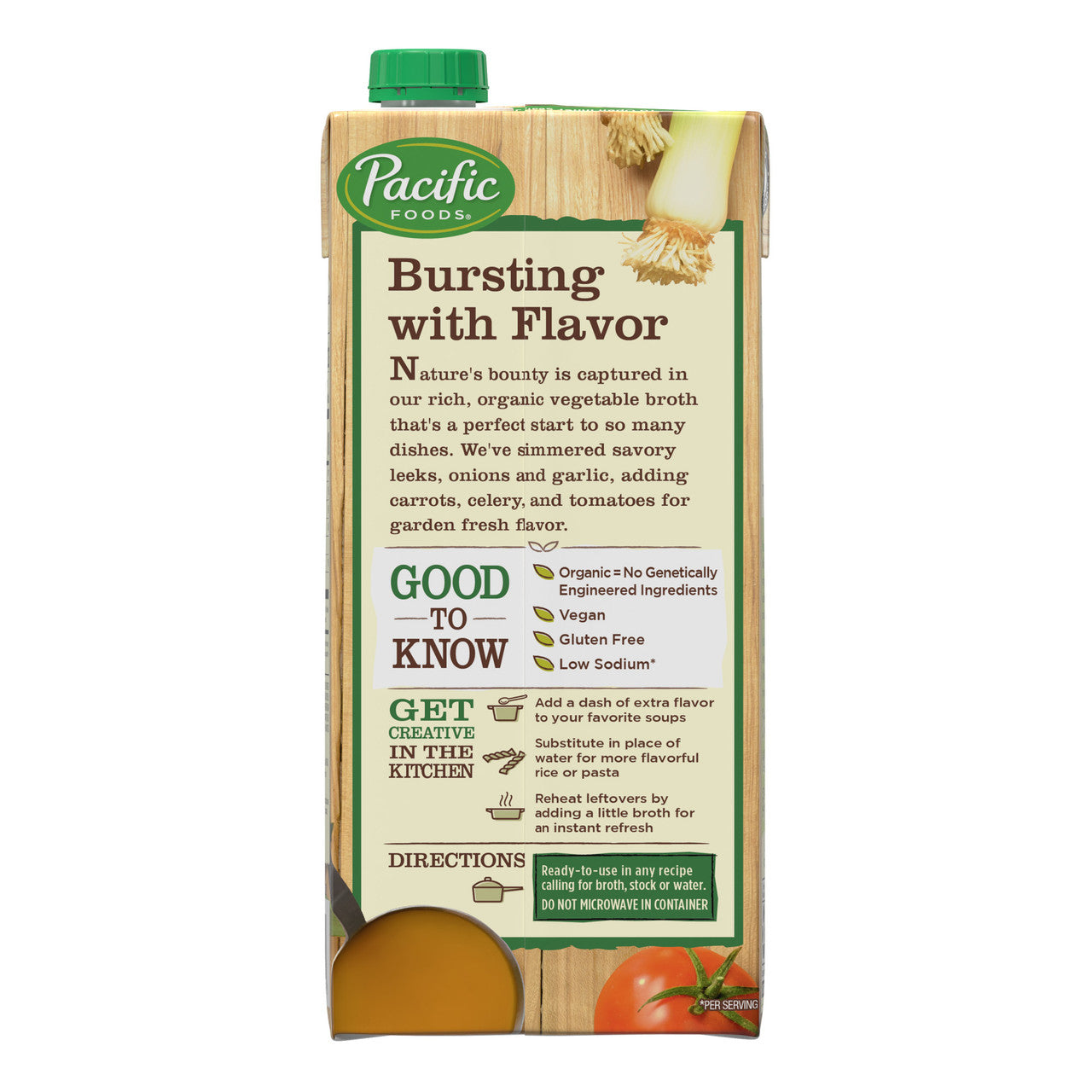 Pacific Natural vegetable Broth Low Sodium (12x32 Oz)