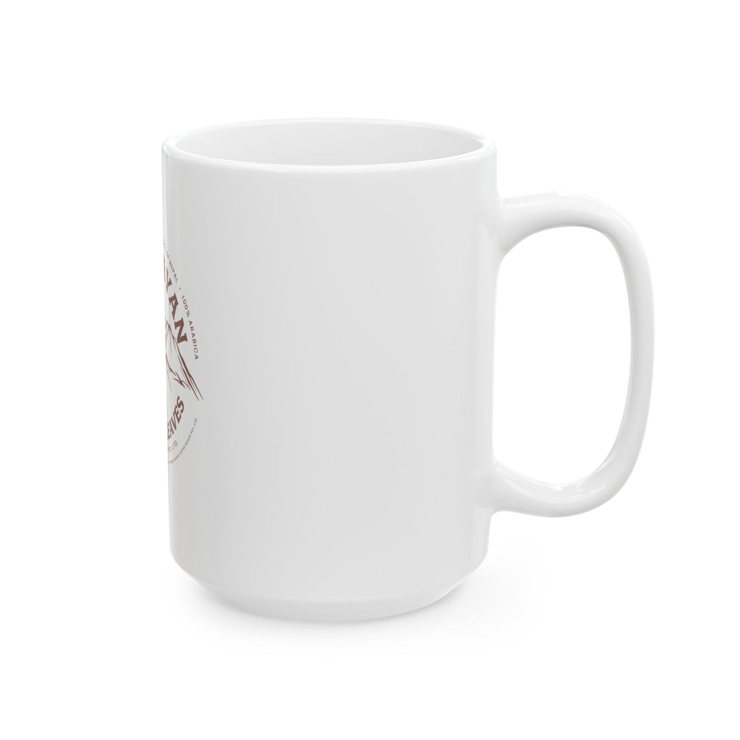 Himalayan Beans & Leaves Ceramic Mug, (11oz, 15oz)