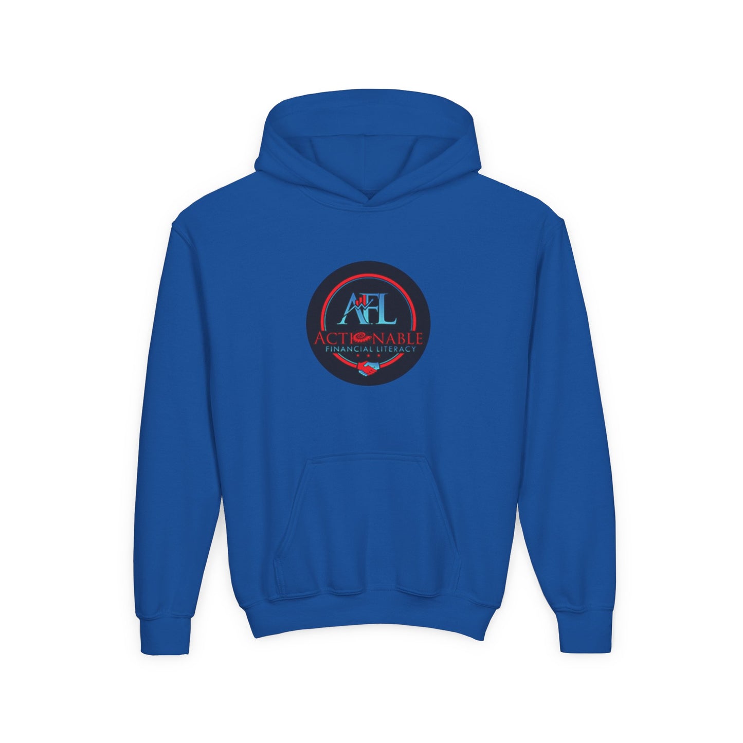 Actionable Financial Literacy Center Youth Heavy Blend Hooded Sweatshirt