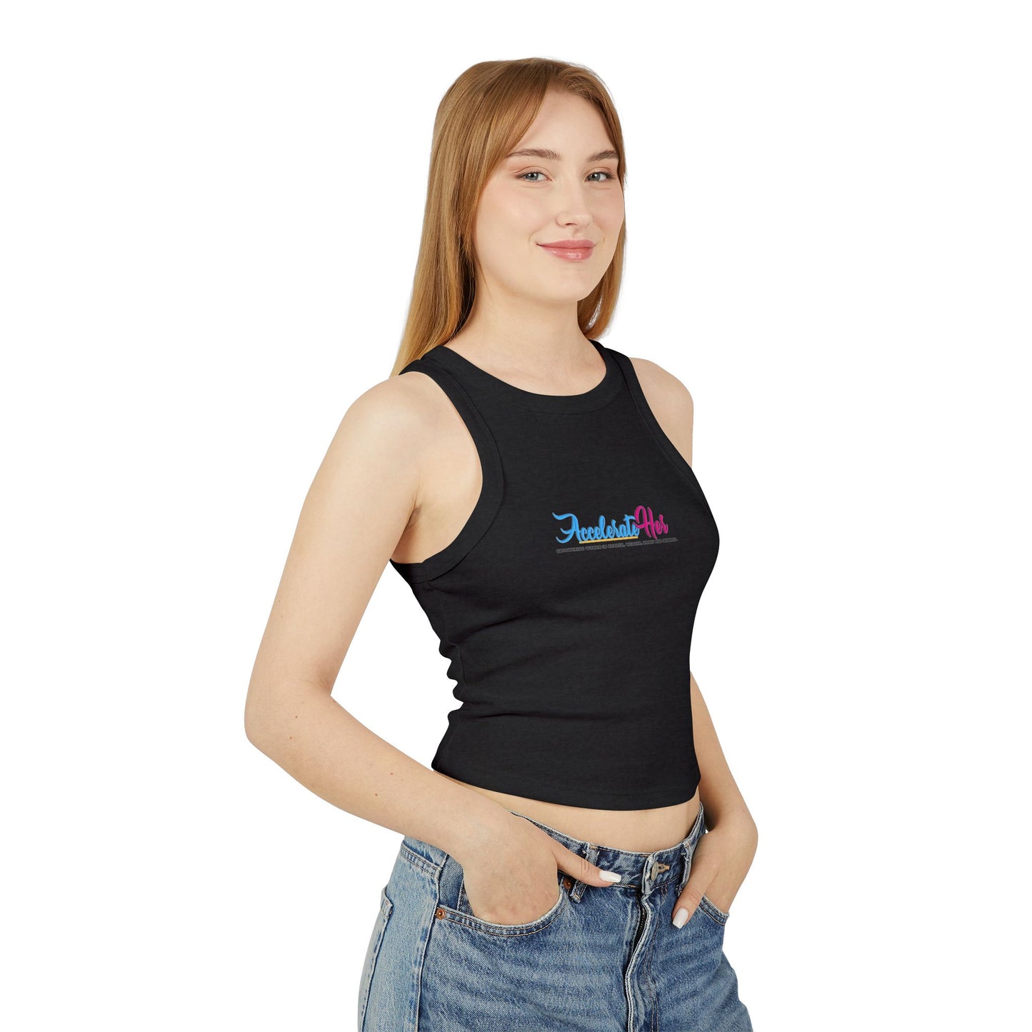 AccelerateHer Women's Micro Rib Racer Tank Top