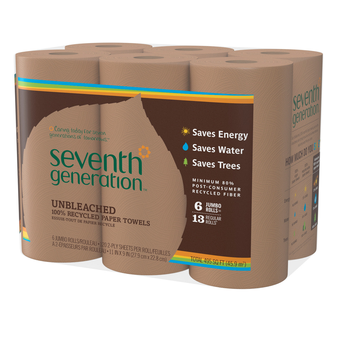 Seventh Generation Brown Paper Towels (4x6 CT)
