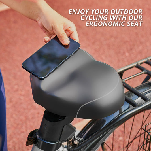 YN 5, Noseless Bike Seat for Men Women, IPX7 Waterproof, White Line