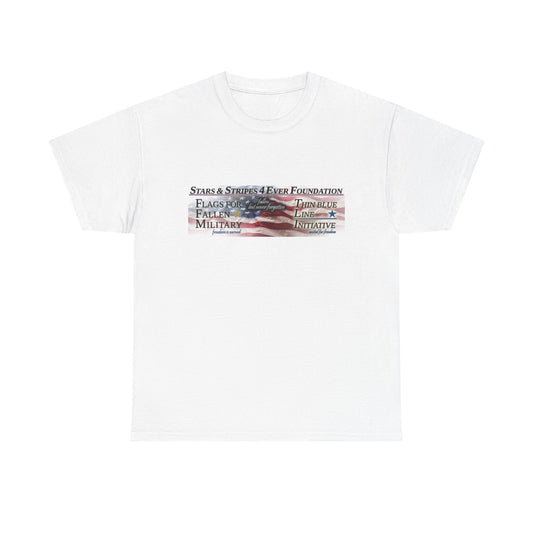 Stars Stripes 4 Ever Foundation Unisex Heavy Cotton Tee
