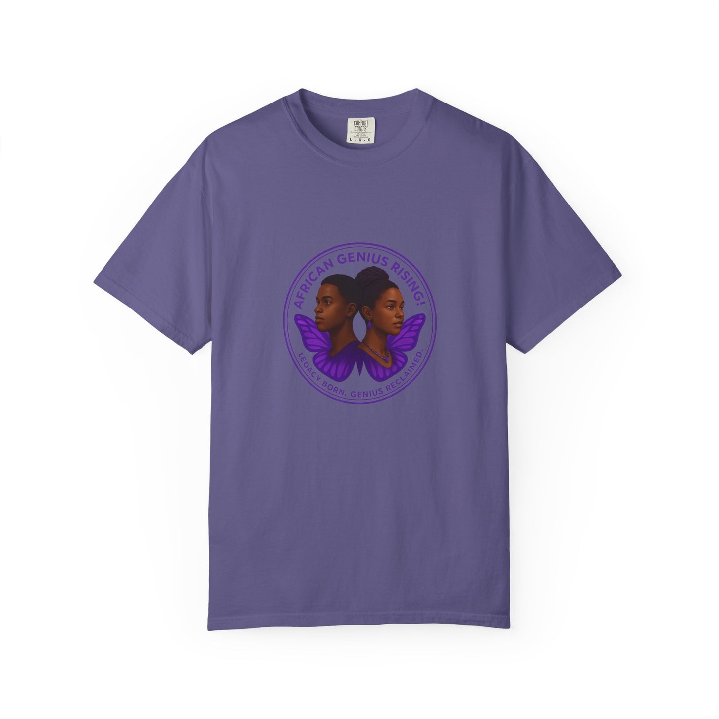 African Genius Rising Unisex Garment-Dyed T-shirt