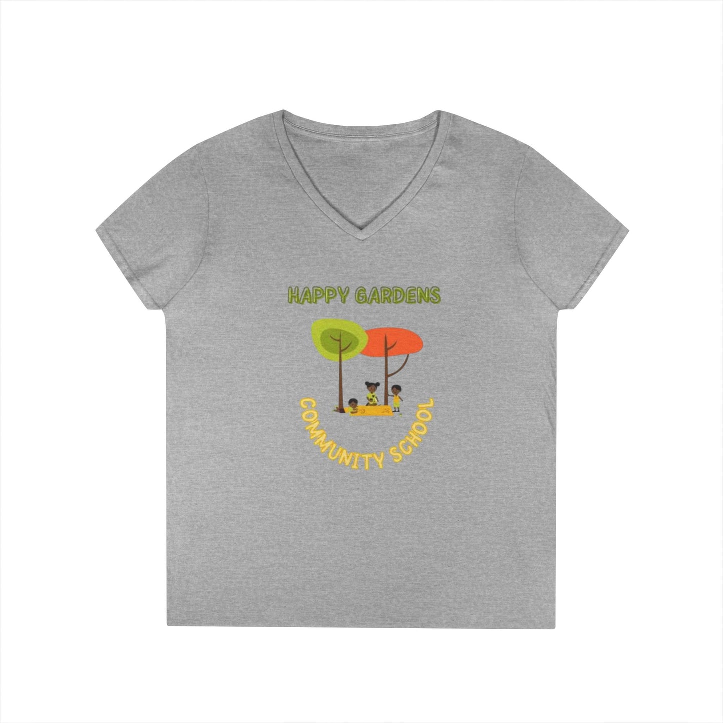 Happy Gardens Ladies' V-Neck T-Shirt