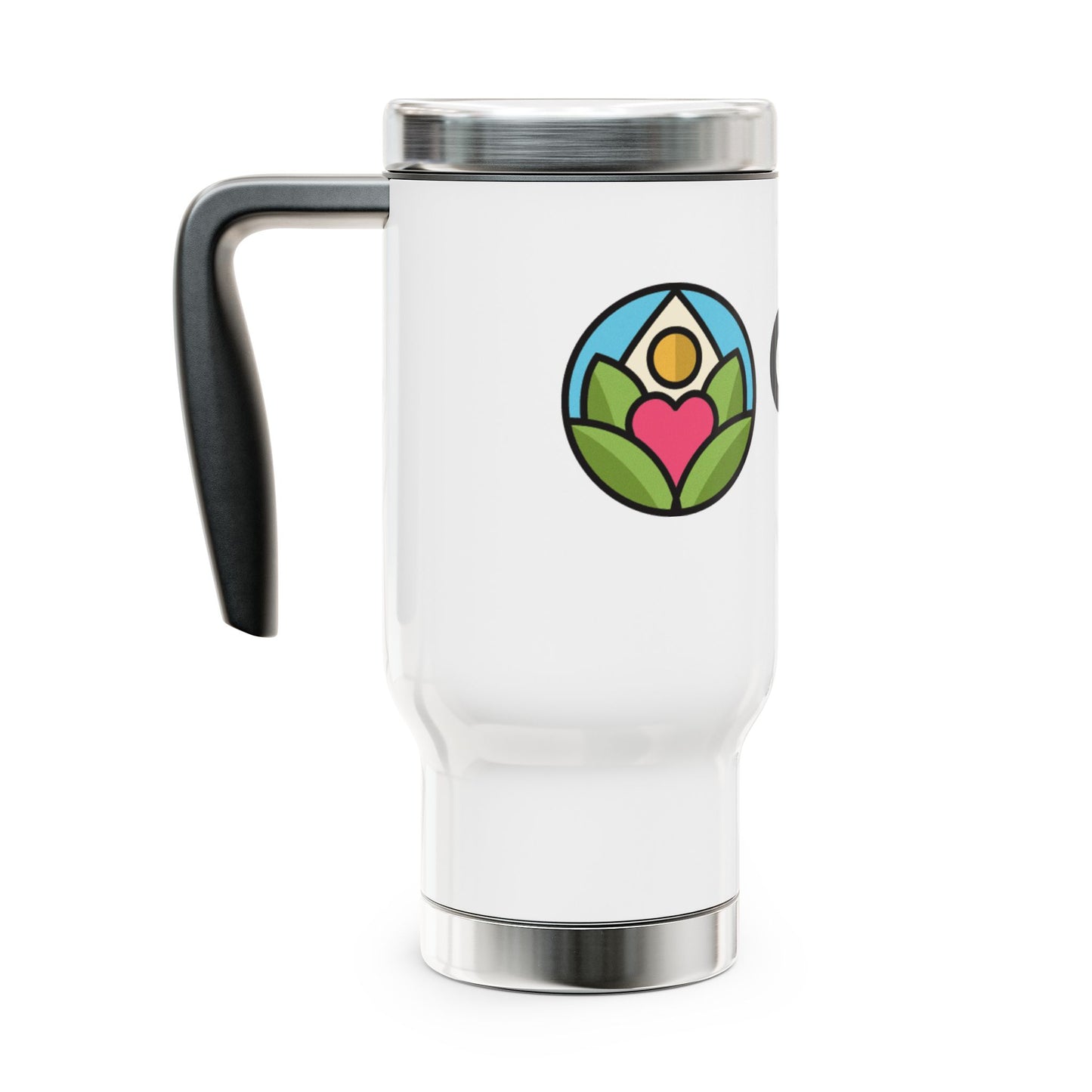Oasis Recovery Center Stainless Steel Travel Mug with Handle, 14oz