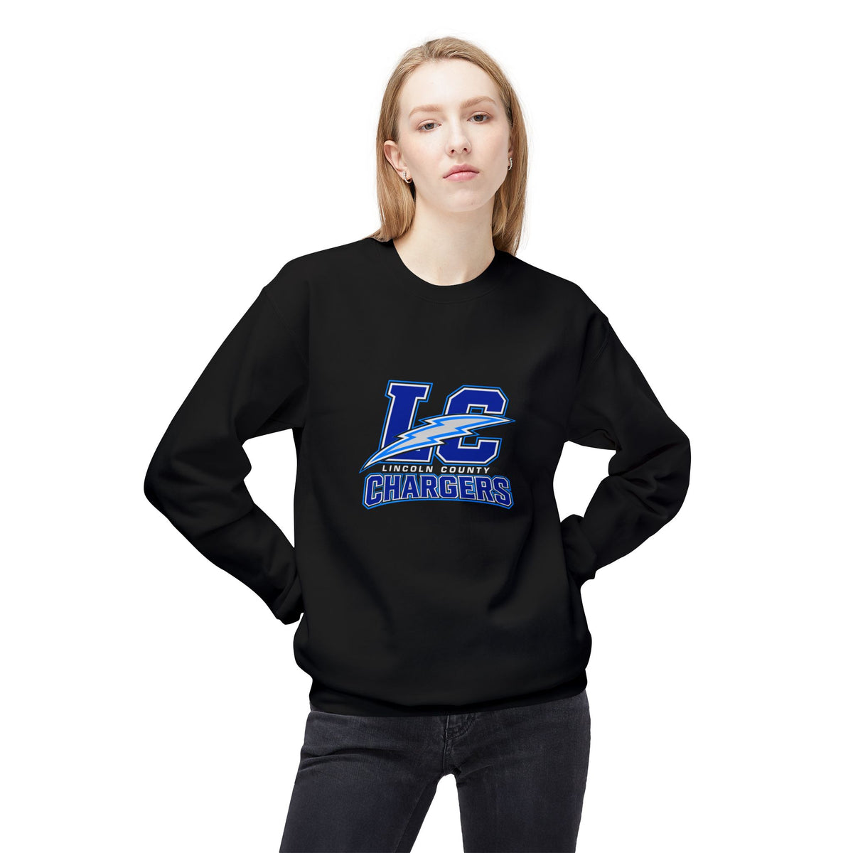 LC Chargers Unisex Midweight Softstyle Fleece Crewneck Sweatshirt