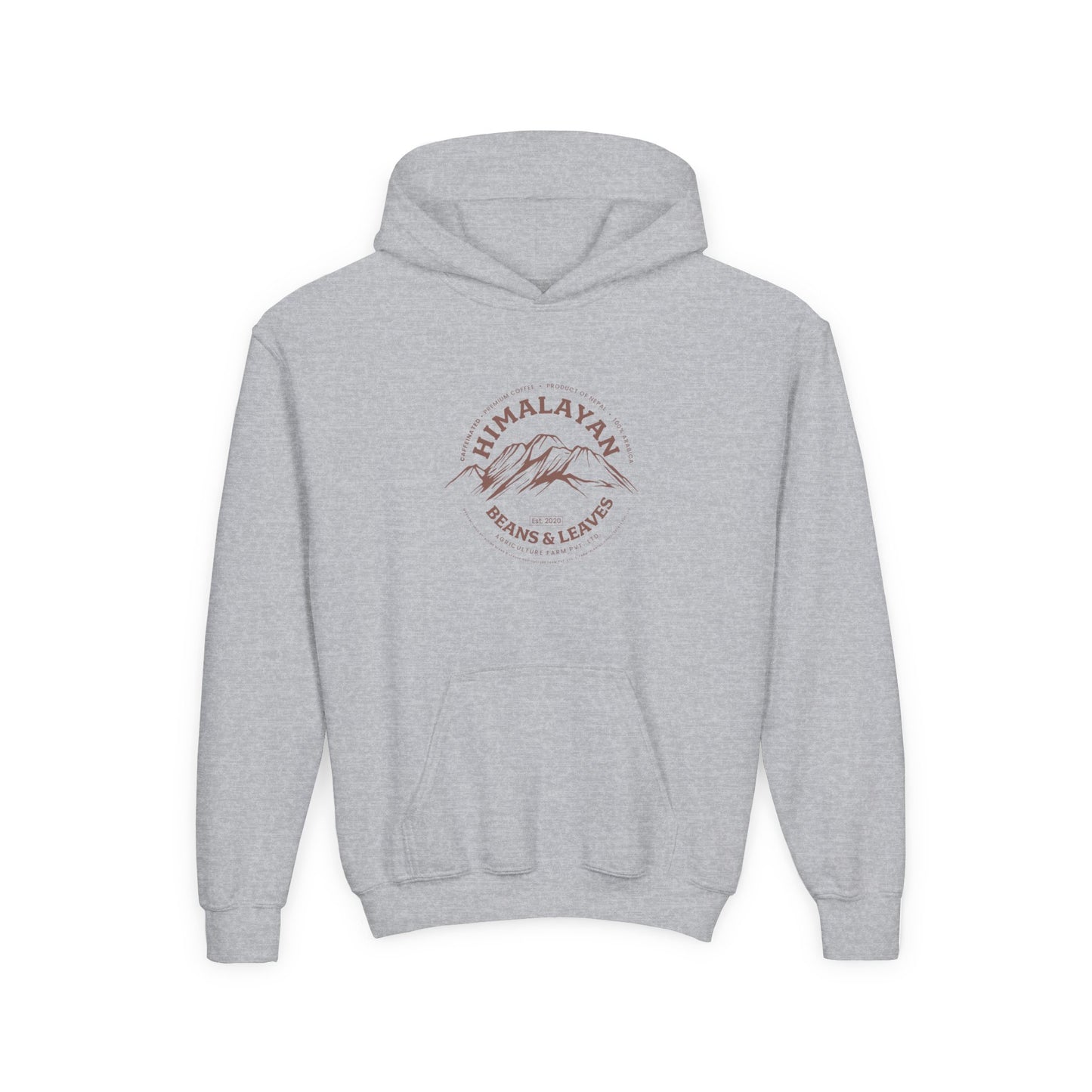 Himalayan Beans & Leaves Youth Heavy Blend Hooded Sweatshirt