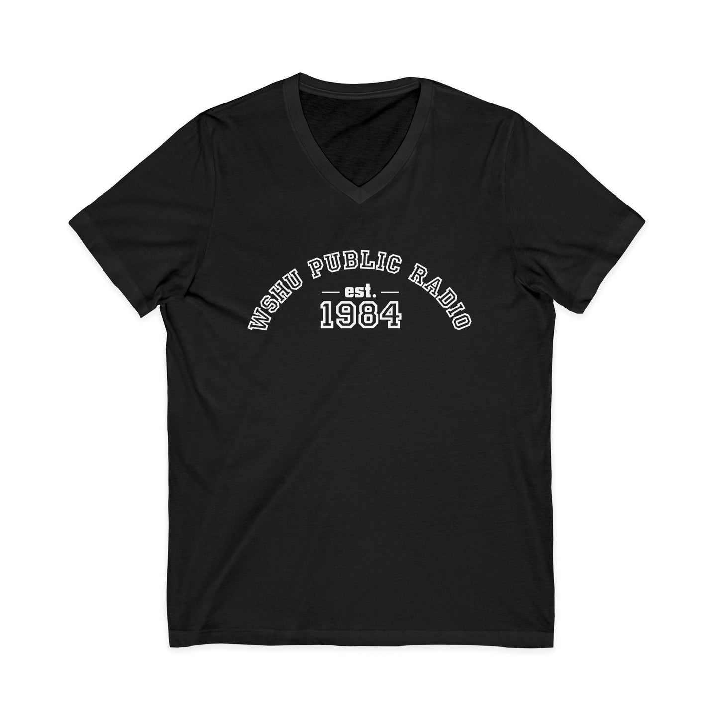 WSHU Radio Unisex Jersey Short Sleeve V-Neck Tee