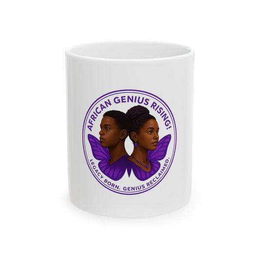 African Genius Rising Ceramic Mug, (11oz)