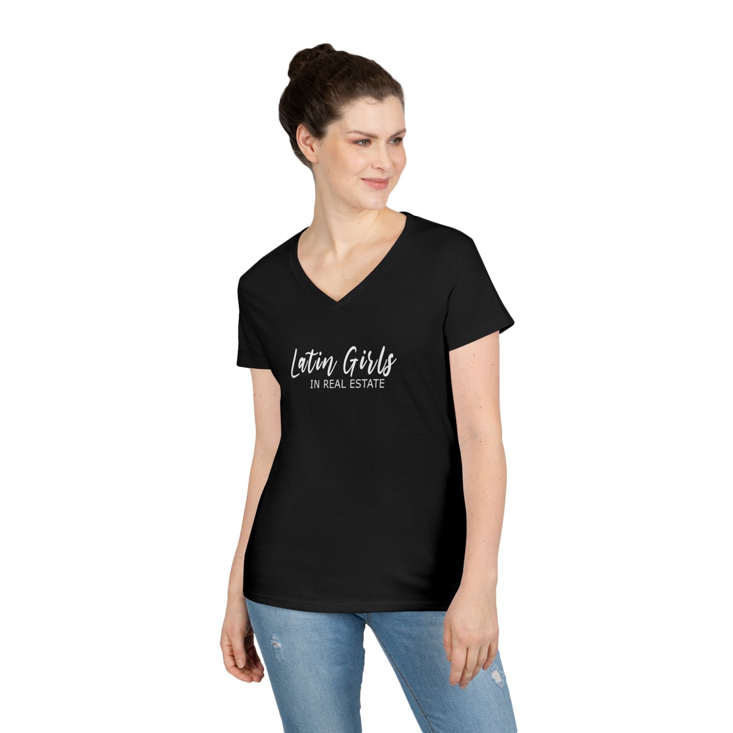 Latin Girls In Real Estate Ladies' V-Neck T-Shirt