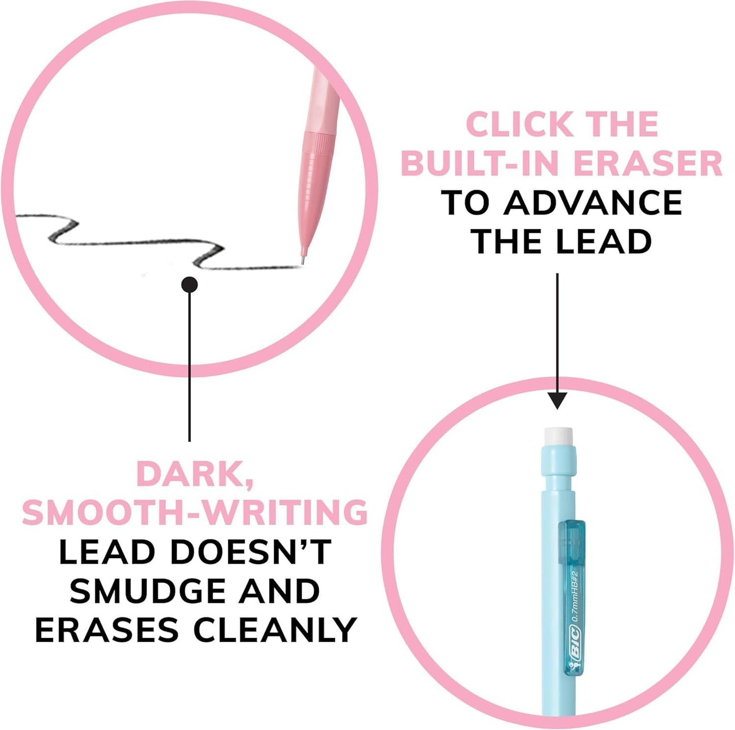 Bic Xtra Smooth Mechanical Pencils 40 Count 0.7 Mm School Office Supplies