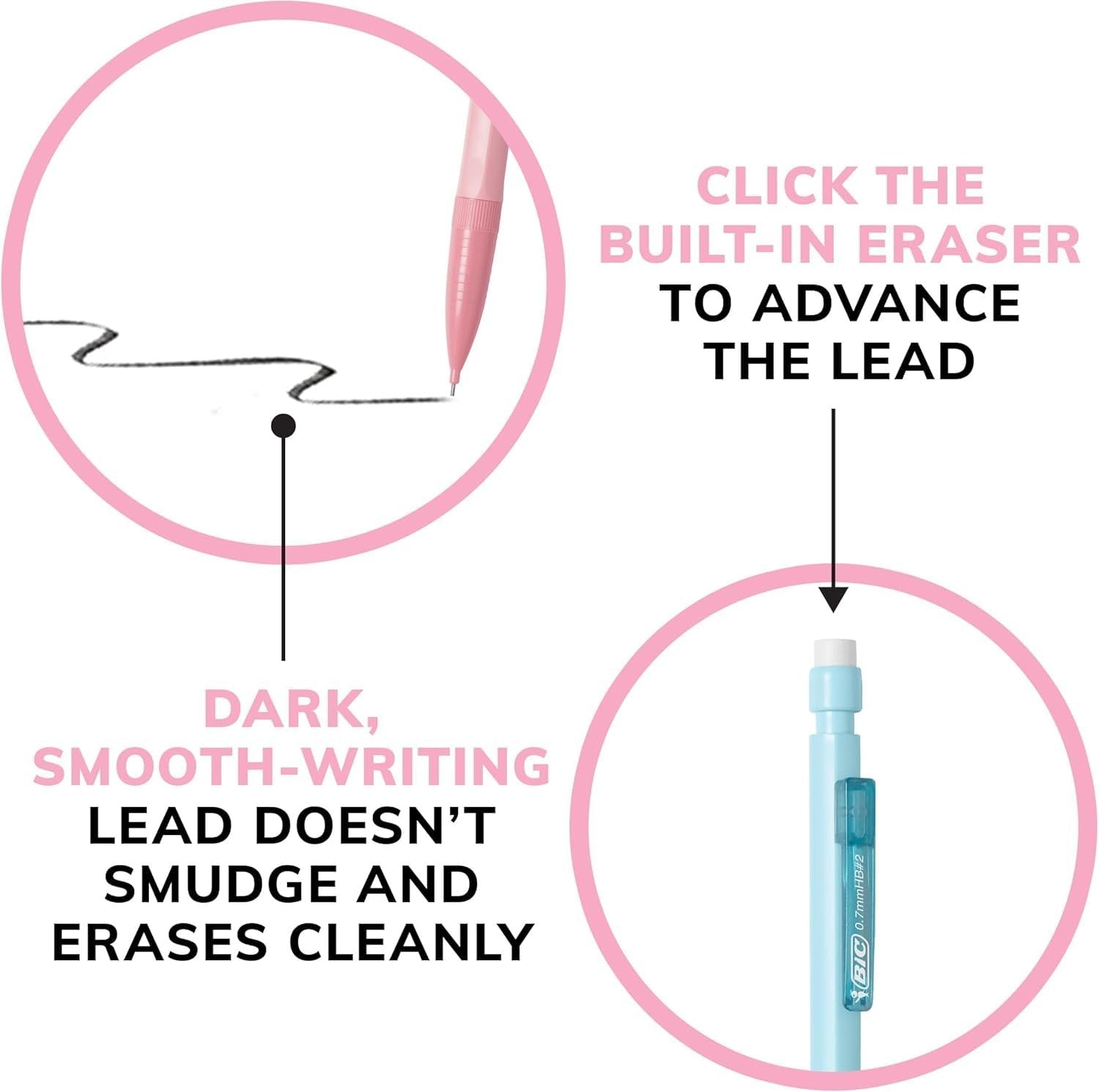 Bic Xtra Smooth Mechanical Pencils 40 Count 0.7 Mm School Office Supplies