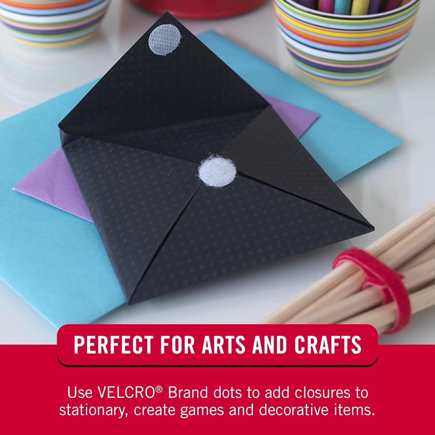 VELCRO Brand Dots with Adhesive White | 200 Pk | 3/4" Circles | Sticky Back Roun