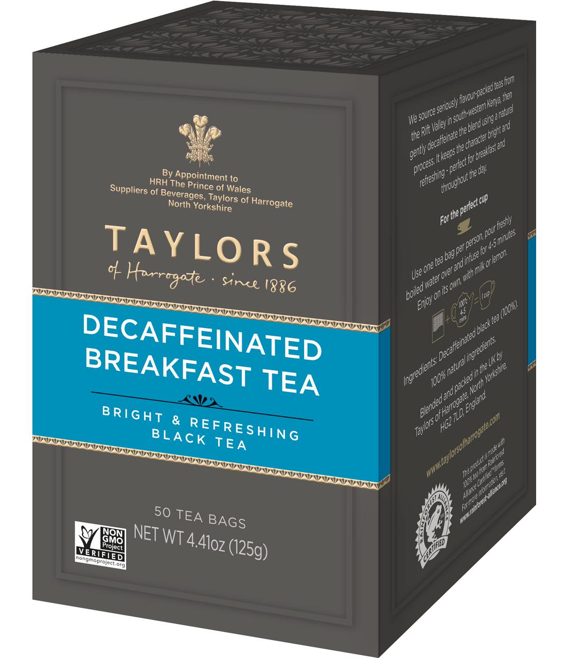 Taylors Of Harrogate Decaffeinated Breakfast Tea (6x50BG )