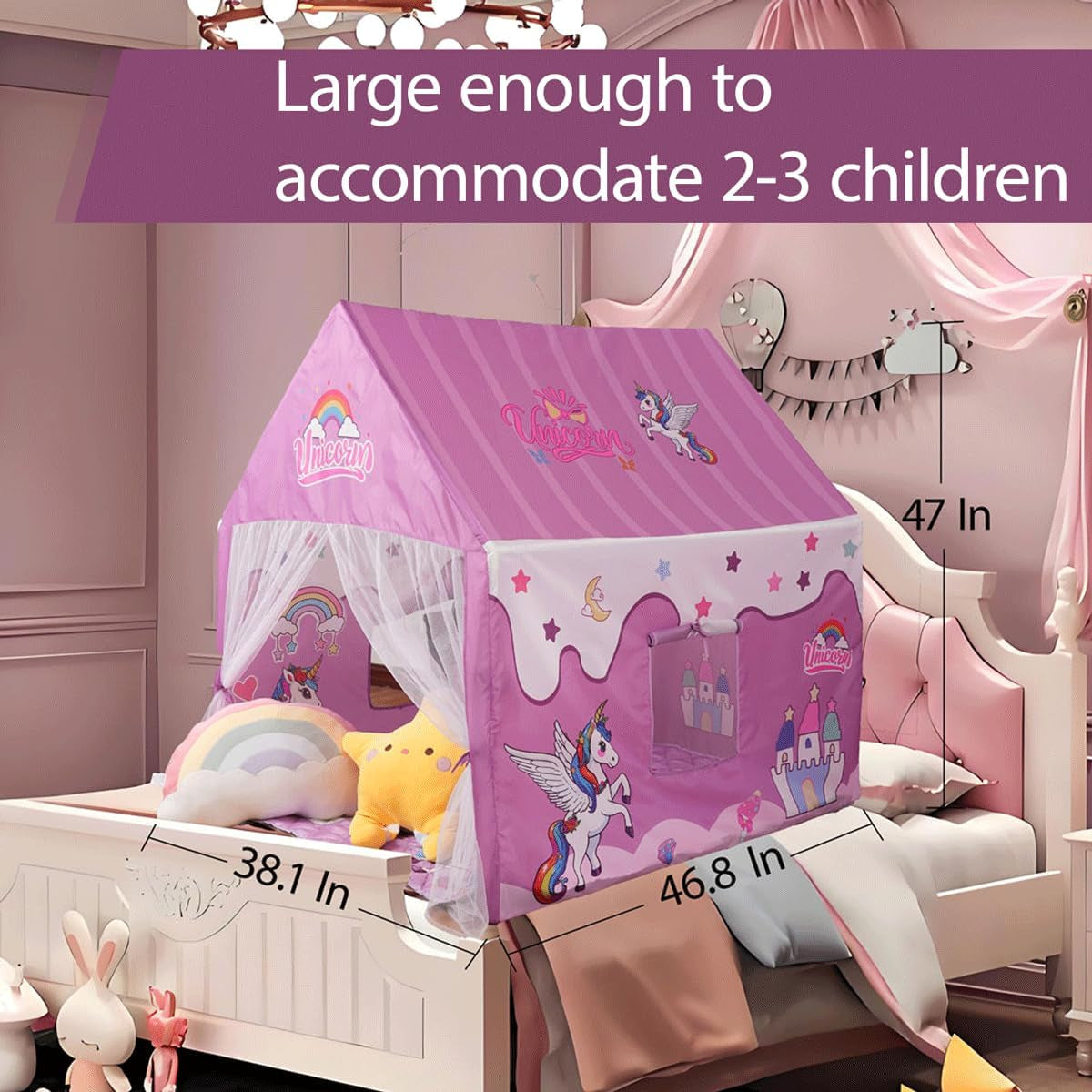 Princess Unicorn Castle Play Tent Magenta Extra Large