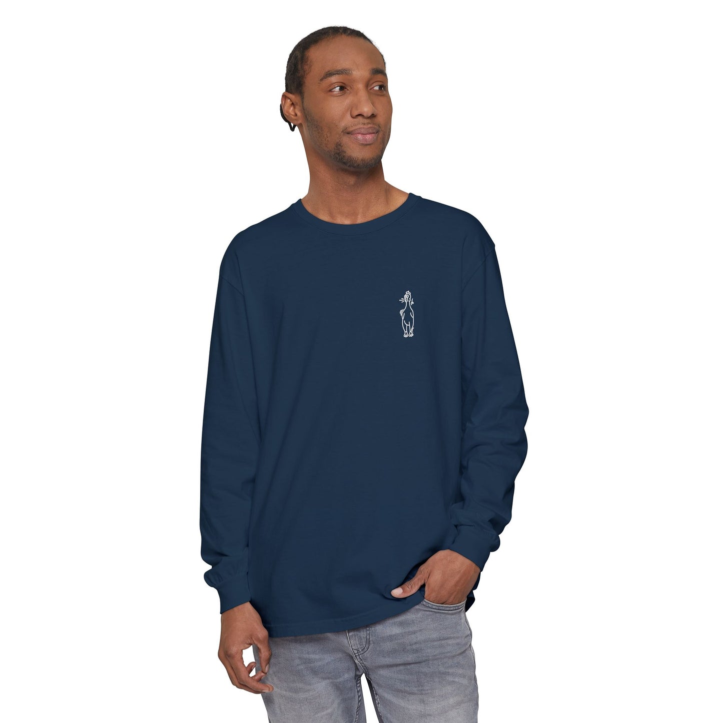 Westie Merch Unisex Garment-dyed Long Sleeve T-Shirt