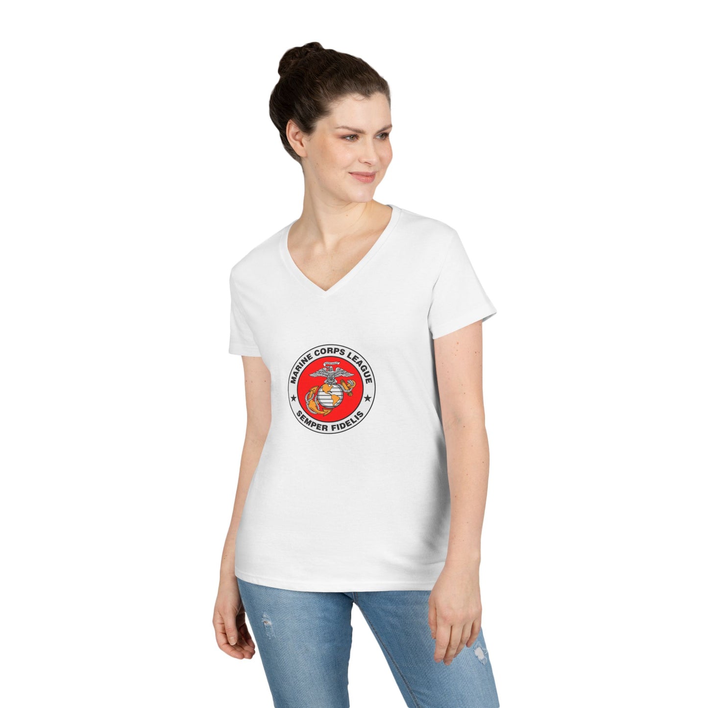 Marine Corps League Ladies' V-Neck T-Shirt