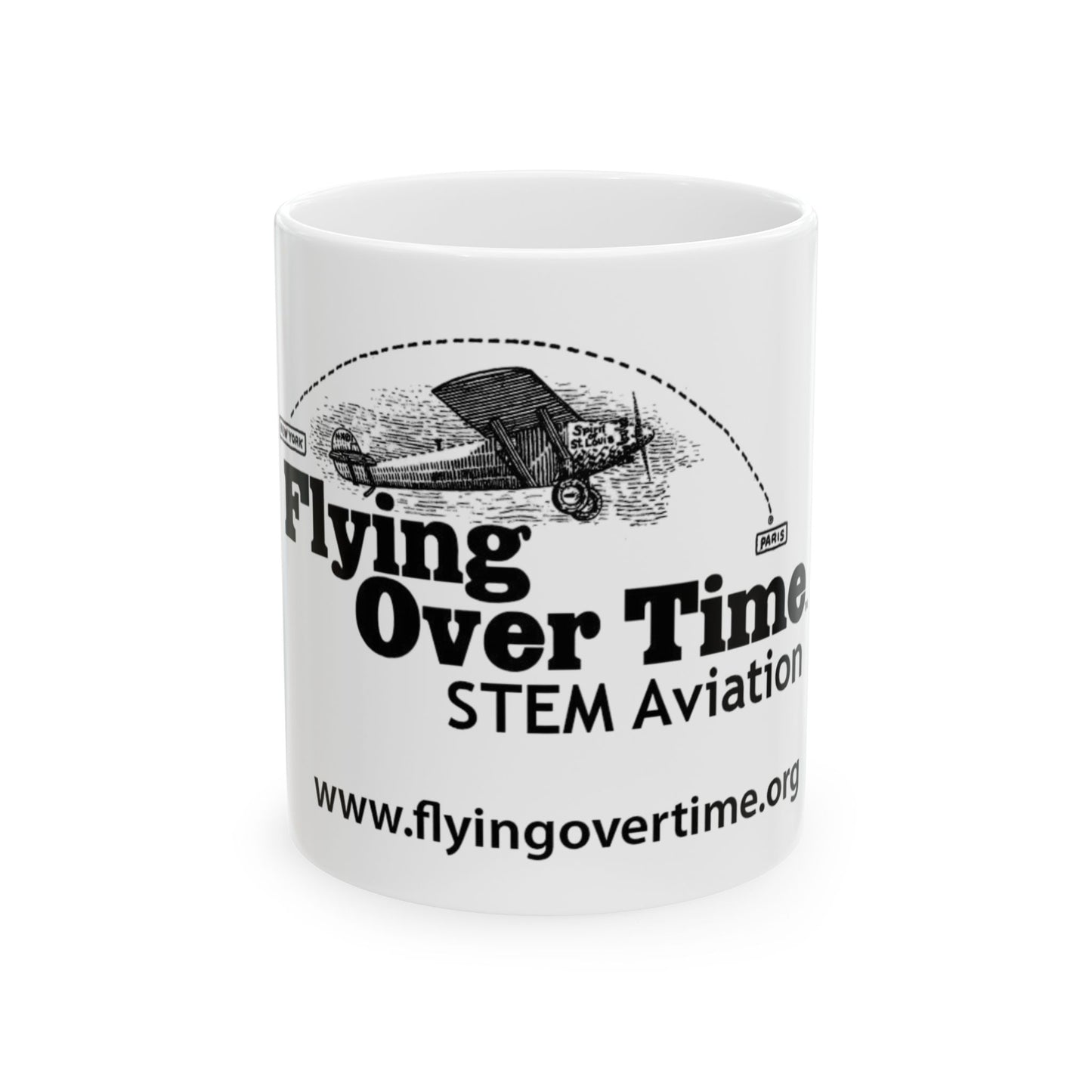 Flying Over Time Ceramic Mug, (11oz, 15oz)