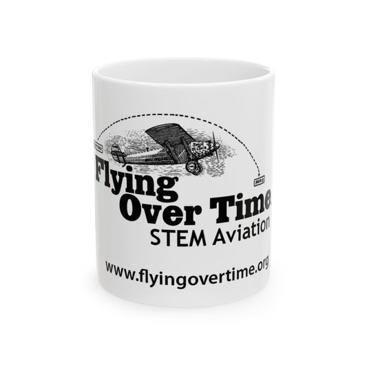 Flying Over Time Ceramic Mug, (11oz, 15oz)