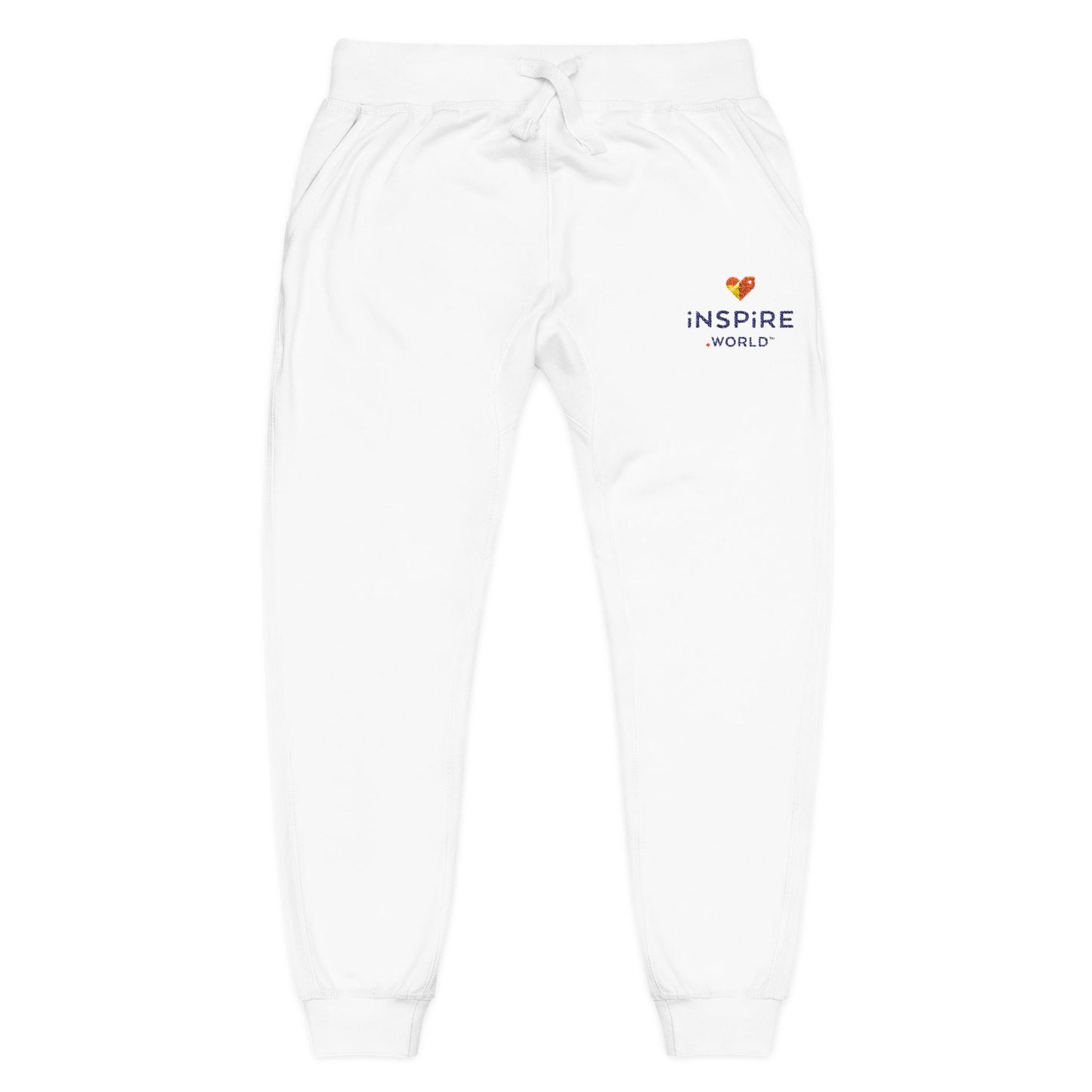 Inspire.World Unisex Fleece Sweatpants (Embroidery)