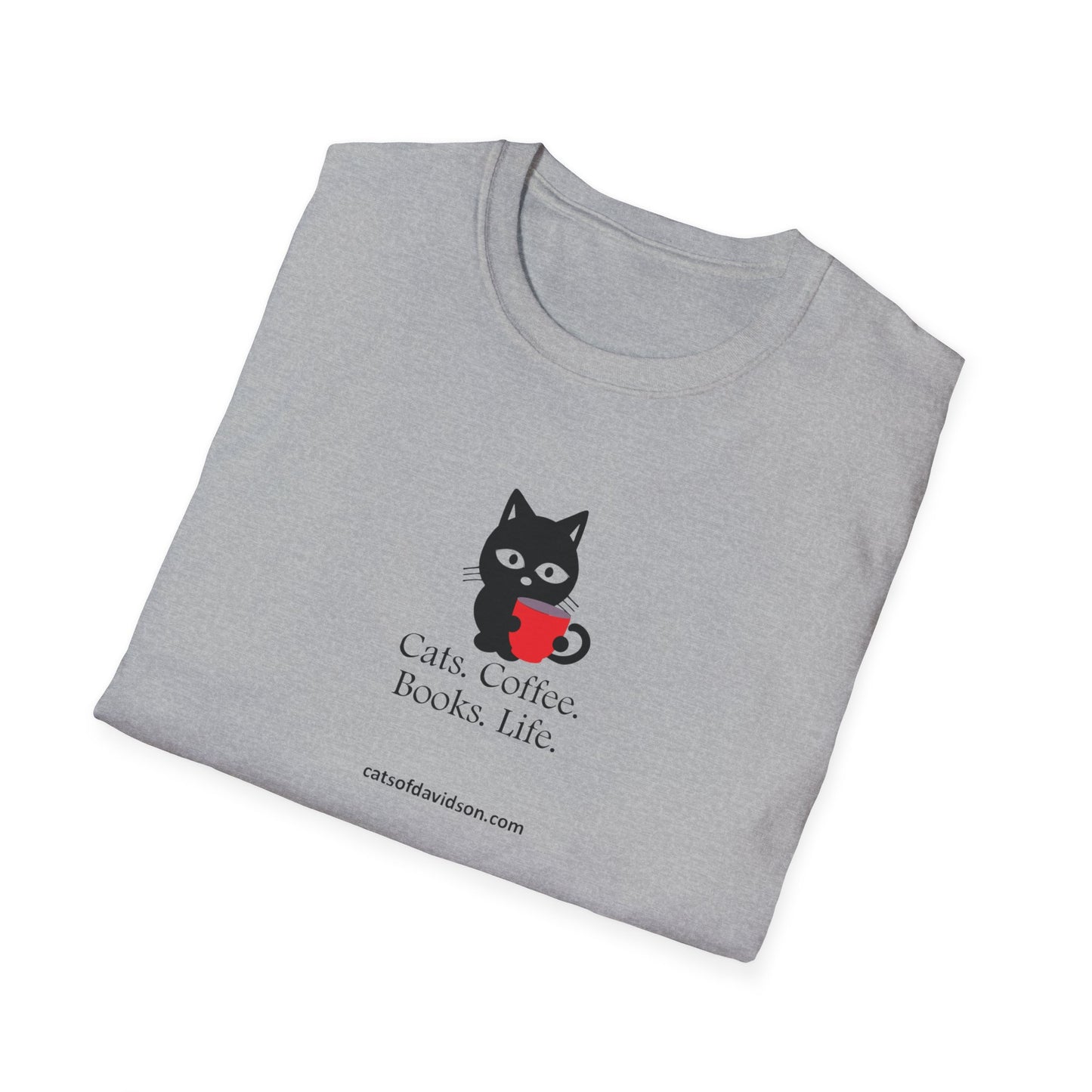 Cats of Davidson Unisex Softstyle T-Shirt - Books Life