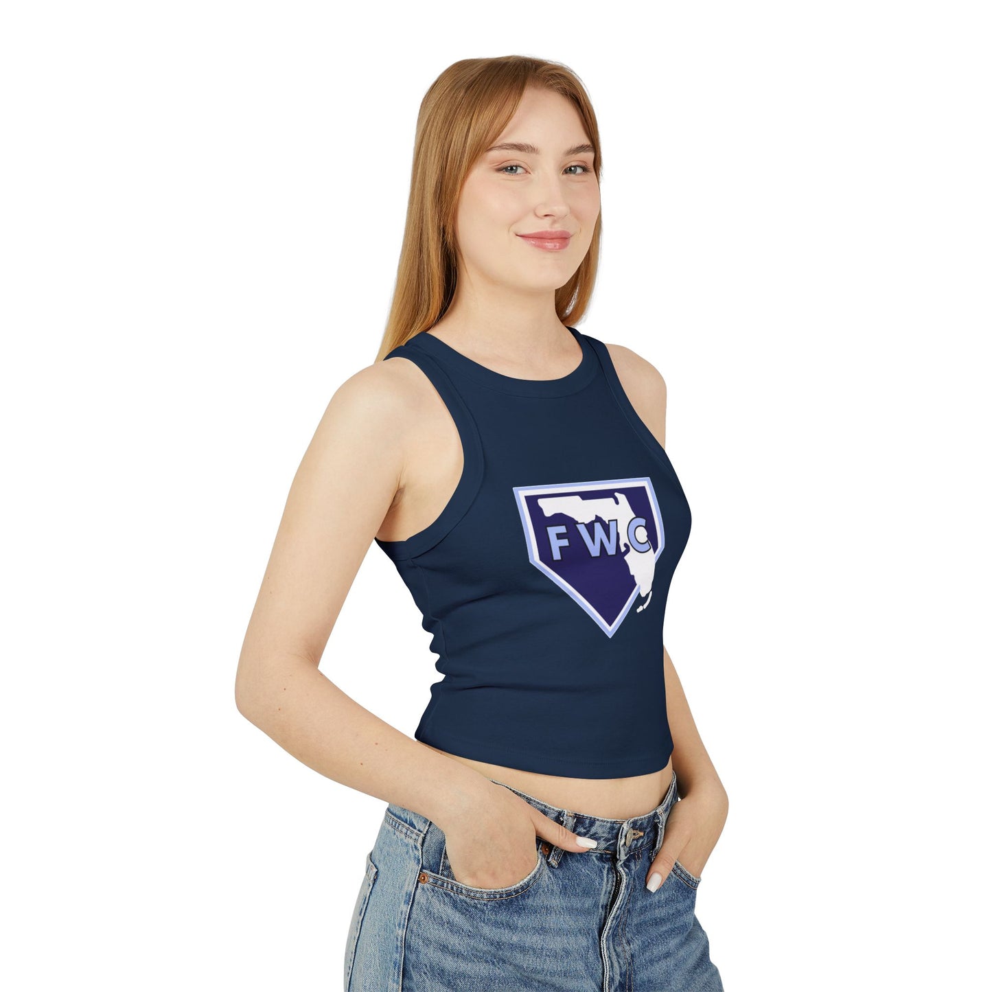 WFL Thunder Women's Micro Rib Racer Tank Top