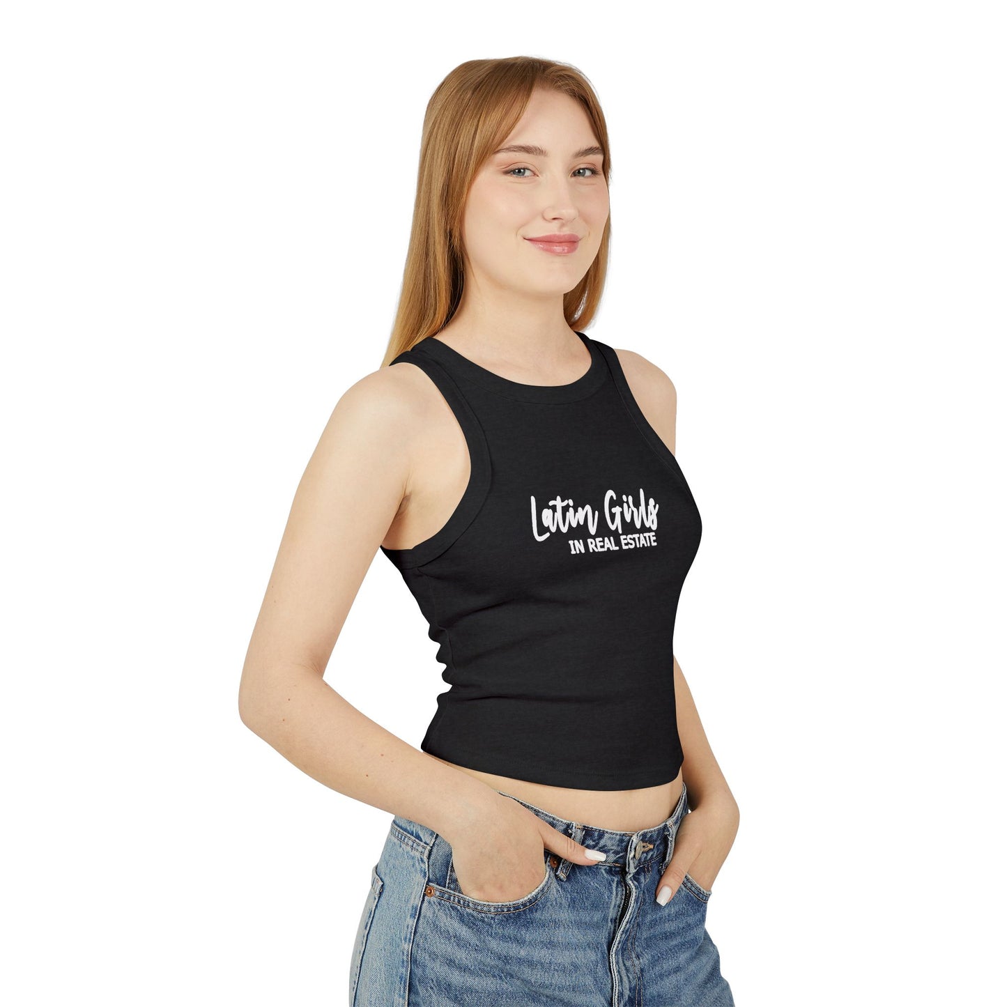 Latin Girls in Real Estate Women's Micro Rib Racer Tank Top