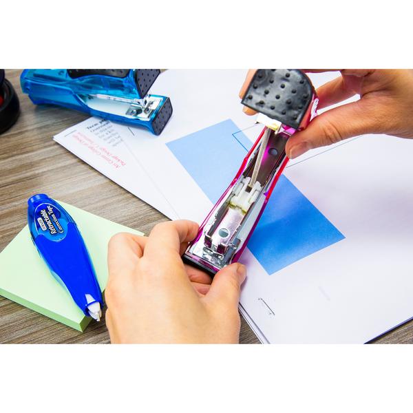 Compact Stand-Up Standard (26/6) Stapler w/ 500 Ct. Staples - Random Color