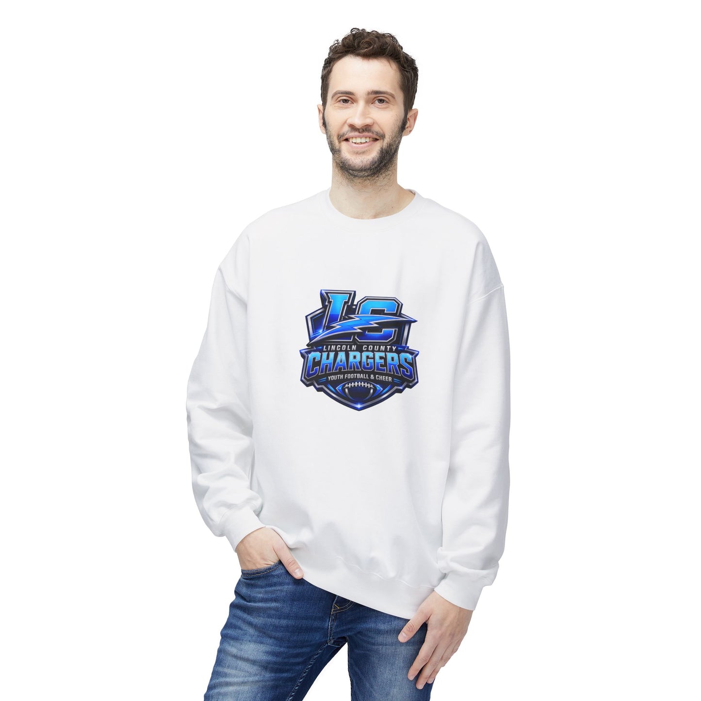 LC Chargers Unisex Midweight Softstyle Fleece Crewneck Sweatshirt