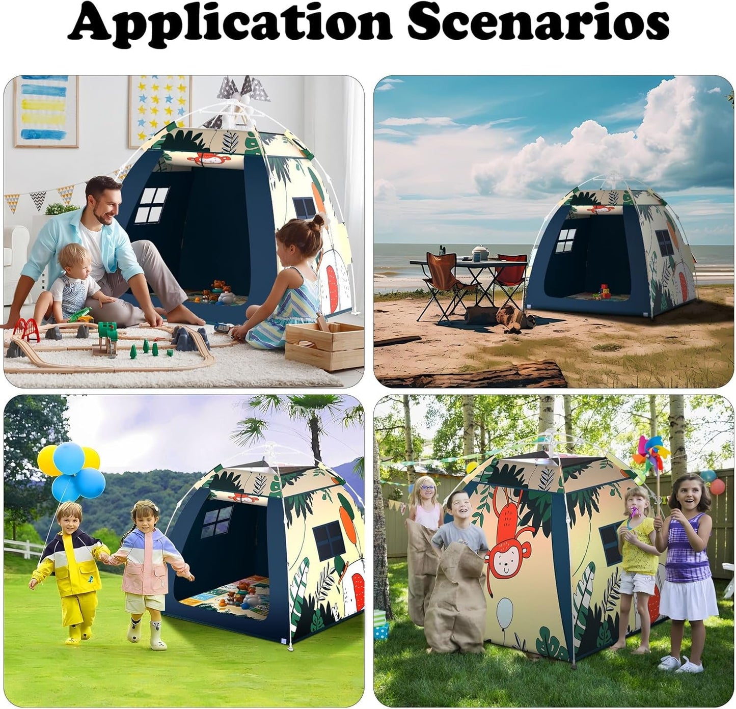 All Weather proof Ultralight Pop Up Kids Play Tent 120cm